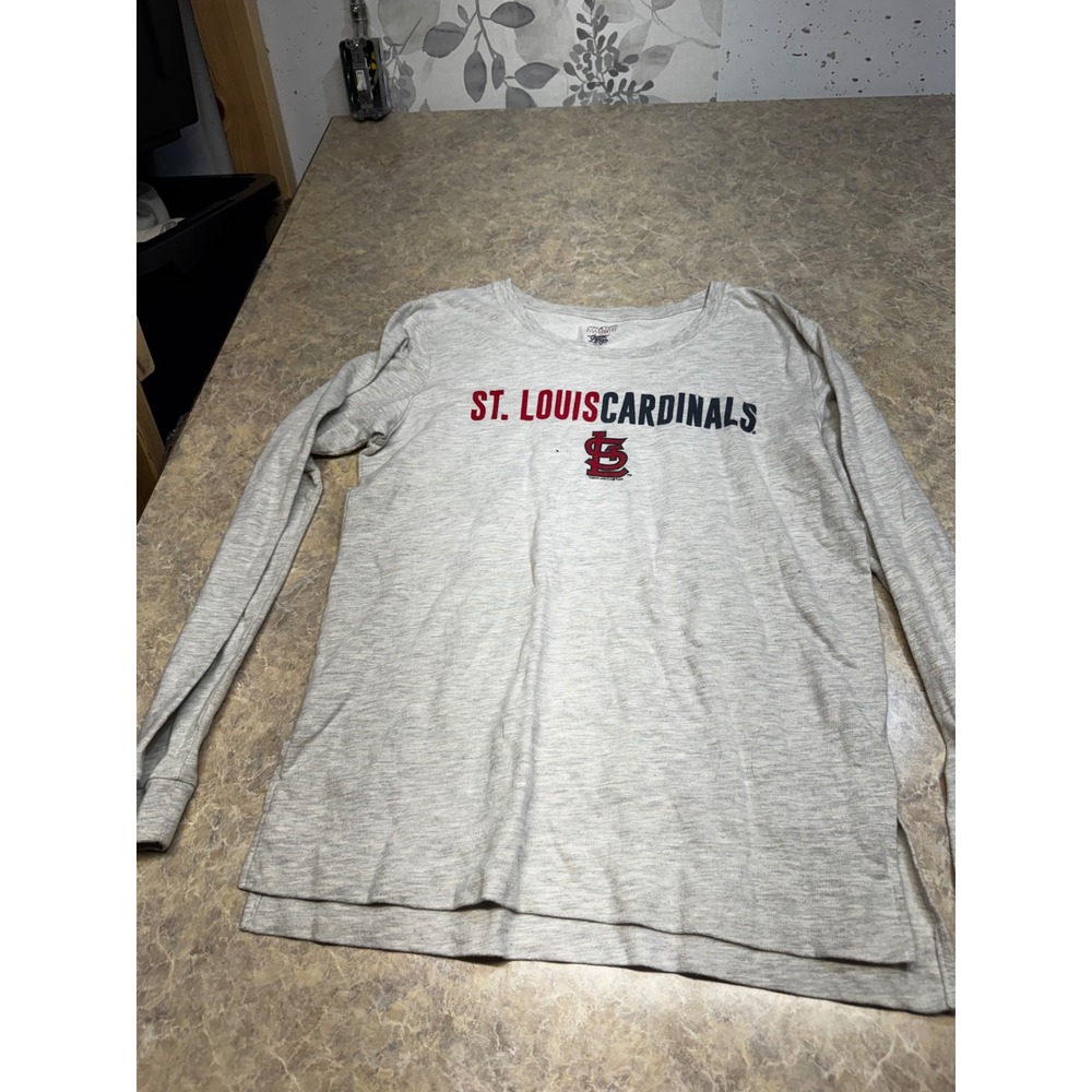 Campus Lifestyle St Louis Cardinals MLB Long Sleeve Shirt Gray Womens Small